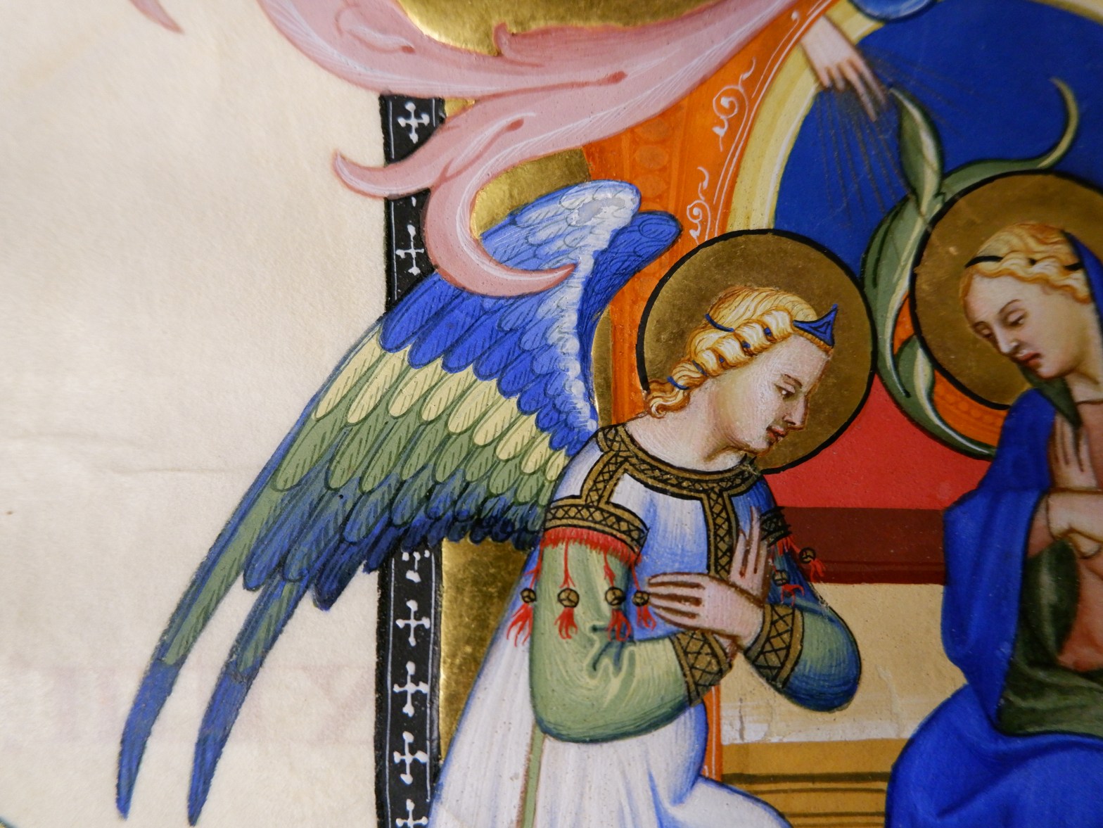 Image of a kneeling angel in the Camaldolese Gradual